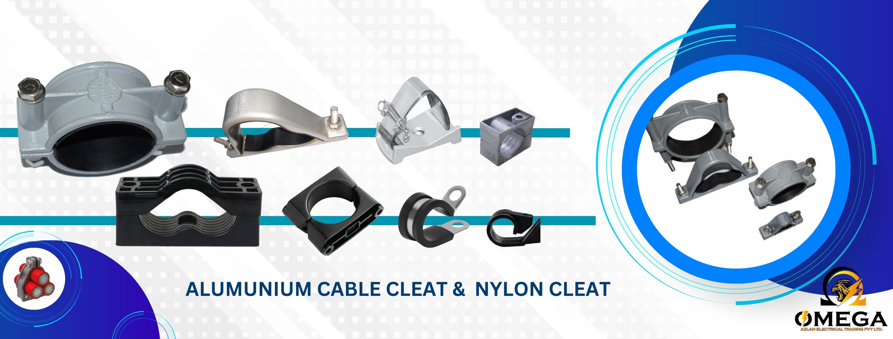 ALUMMUNIUM CABLE CLEAT & NYLON CLEAT 